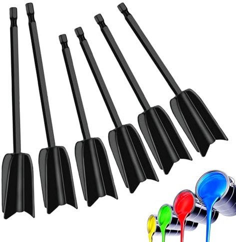 Epoxidharz Rührer,wiederverwendbarer Farbmischer,6 Stück Epoxidharz Mischpaddel,Rührstab Bohrmaschine,Mixer Aufsatz Bohrmaschine für Harz,Farbrührer Epoxidharz Mischpaddel,Farbmischer,Farbrührer