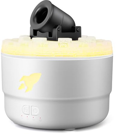 Gugixom Luftbefeuchter, 300 ml, 20 dB, Aromatherapie-Luftbefeuchter mit Lichtern, für Schlafzimmer, Arbeitszimmer, Büro (weiß)