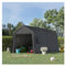 Abri de garage portable d'extérieur robuste de 2,4 x 4,3 m avec cadre en métal et aérations pour vélos, motos, voitures, camions, bateaux, abri de garage portable pour une utilisation en extérieur