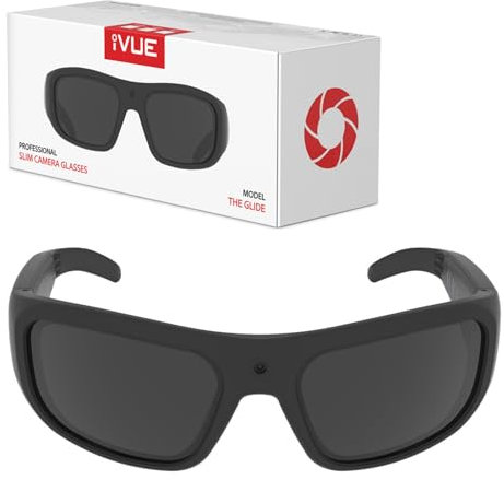 iVue Glide 1080P HD Camera Glasses Video Recording Sport Sunglasses DVR Eyewear, 30fps, 64GB Memory