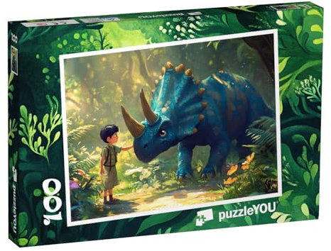 puzzleYOU: Puzzle 100 Teile „Mein Blauer Dino-Freund“ – aus der Puzzle-Kollektion Kinderpuzzle