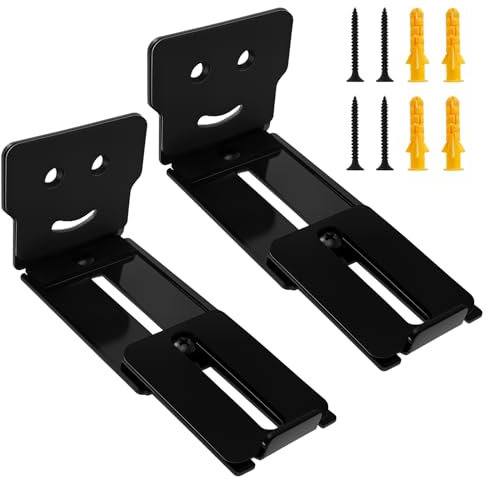 Sutowe Soporte de pared universal para barra de sonido, soporte de pared dual para barra de sonido hasta máx. 50 kg, 8-13 cm, longitud ajustable, antideslizante, resistente a los golpes, soporte para