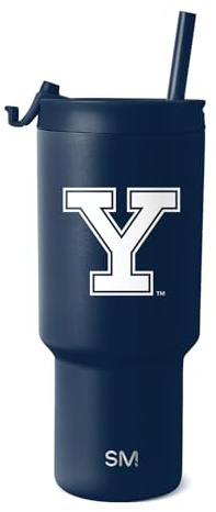Simple Modern Officially Licensed Collegiate Yale Bulldogs 30 oz Tumbler with Flip Lid and Straws | Insulated Cup Stainless Steel | Gifts for Men Women | Trek Collection | Yale University