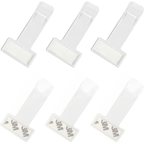 FAYAHAR 6 Pièces Porte Carte Pare Brise, Clip de Ticket de Pare Brise | Fixation Autocollante, Maintien Stable, Amovible Sans Trace, Transparent Porte Carte Voiture, pour Voiture et VTC