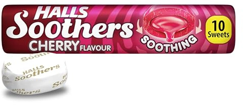 HALLS Soothers Real Cherry Juice Sweets, 45 g (Pack of 6)