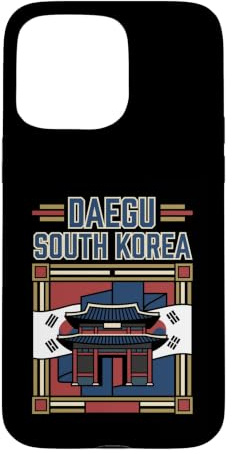 Hülle für iPhone 15 Pro Max Daegu Südkorea Flagge Traditionelle Palast Reise Grafik