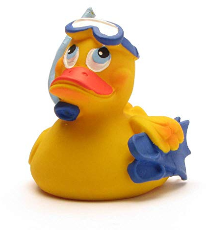 DUCKSHOP I Badeente Schnorchler I Quietscheente I L: 7,5 cm