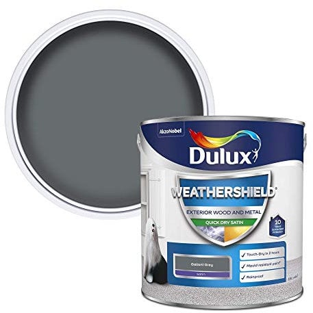 Dulux Weather Shield Quick Dry Satin Paint, 2.5 L - Gallant Grey