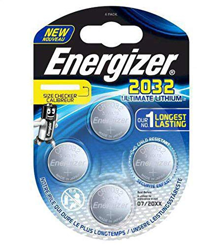Energizer Pila a Bottone CR 2032 al Litio Ultimate 2032 235 mAh 3 V 4pcs.