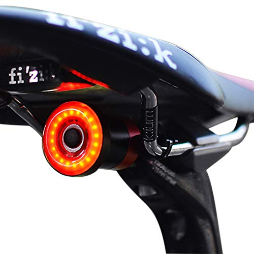 Smart Bike Tail Light Ultra Bright, Bike Light Rechargeable Auto On/Off, IPX6 Waterproof LED Bicycle Lights, High Intensity Rear LED Accessories Fits On Any Road Bikes (Black)