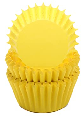 Miss Bakery's House® Mini-Muffinförmchen Standard - Ø 32 mm x 20 mm - Gelb - 200 Stück - Papier-Backförmchen - für kleine Cupcakes, Muffins, Pralinen