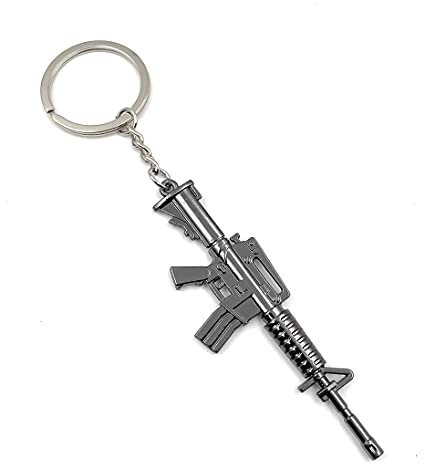 Onwomania - AK47 Gun Pistole Schlüsselanhänger - Metall Glücksbringer ideal als Geschenk z.B. für den besten Freund, die beste Freundin, Mama - Für Männer, Frauen & Kinder