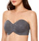 DELIMIRA Donna Reggiseno Senza Spalline Multifunzione con Ferretto Senza Cuciture Taglie Forti Senza Imbottitura Marl Nero 5E