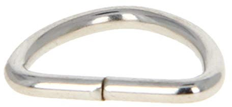 MroMax D-Ring-Schnalle, 1,3 cm, Edelstahl, halbrund, D-Ringe, silberfarben, für Hardware, Taschen, Gürtel, Bastelzubehör, 10 Stück