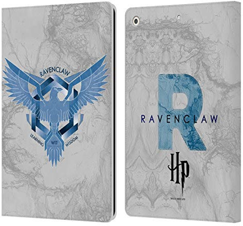 Head Case Designs Officially Licensed Harry Potter Ravenclaw Deathly Hallows IV Leather Wallet Case Compatible With Apple iPad 10.2 2019/2020/2021