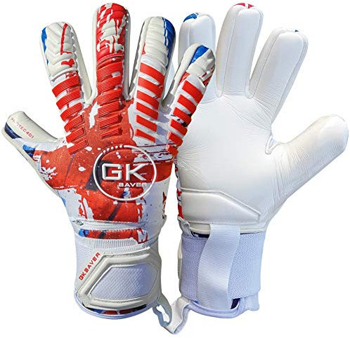 GK Saver Fußball-Torwarthandschuhe Protech Series Professionelle Torwarthandschuhe Größe 6 bis 11 Fußball-GK-Handschuhe (Protech 401 NO Savefinger, Size 7)