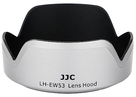 JJC EW-53 Paraluce reversibile Pare-Soleil per Canon EF-M 15-45mm f/3.5-6.3 IS STM obiettivo/Canon RF-S 18-45mm F4.5-6.3 IS STM obiettivo fotocamera - grigio