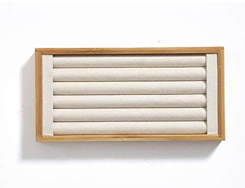 Coward Ringständer aus Bambus, Schmuckaufbewahrung, Organizer, Ringständer für Ausstellungen (beige)