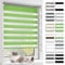 BelleMax Doppelrollo Klemmfix ohne Bohren & mit Bohren, 80x120cm(BxH), Grün, Duo Rollo, Sonnenschutz lichtdurchlässig Blickdicht, Klemmrollo Fensterrollo, Rollos für Fenster und Tür