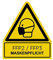 Aufkleber FFP2 / FFP3 MASKENPFLICHT Warnschild Folie ähnl. ISO 7010 | 210x245mm | signalgelb Made in Germany