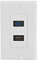 HDMI and USB 3.0 Wall Plate, HDMI USB3.0 Two-in-one Integrated Multimedia Wall Panel Audio Video Socket