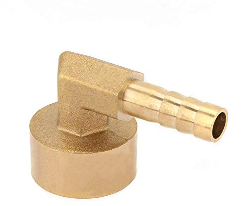 Messing-Schlauchverschraubung, G1/2 Innengewinde Winkel-Schlauchtülle Schnellkupplungsverbinder Verbindungsadapter Fitting Fit(8mm)