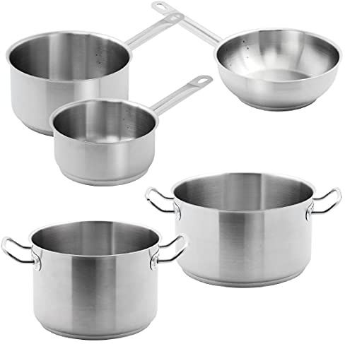 Vogue Casserole, Stew and Sauté Pan Set (Pack of 5)