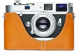 Zakao Kameratasche für Leica MP/M6/M4/M3/M2/M1/MDa Filmkamera, handgefertigt, echtes Leder, Halbkamera-Hülle, für Leica MP/M6/M4/M3/M2/M1/MDa (mit Schnellfilm-Prozessor) Filmkamera (gelb)