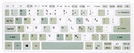 WYGCH Silicone Keyboard Cover for Acer 2020-18 Flagship Swift 3 14,Swift 3 SF314-52/53/54/55/56/57,Aspire S 13 S5-371 S5-371T 13.3,Swift 5 14 SF514,for Acer Spin 5 SP513-Mixed Color Green