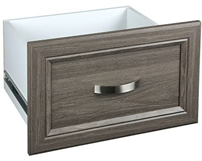 ClosetMaid SuiteSymphony Wood Closet Drawer, Add On Accessory, Shaker Style, For Storage, Closet, Clothes, 16” x 10” Size for 16 in. Units, Graphite Grey