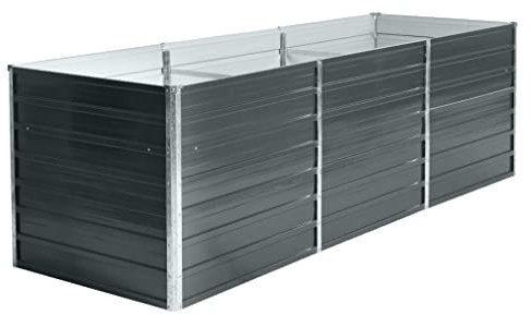 ESTEXO Hochbeet Metall Pflanzbeet Gemüsebeet Stahl Beet Pflanzkasten Blumenbeet Garten Verzinkt Gartenbeet RAL7016 (Anthrazitgrau) 240x80x77 cm