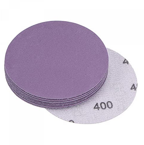 sourcing map 10Pcs 3-Inch Purple Sanding Discs 400 Grits Hook and Loop Professional Aluminum Oxide Sand Paper Wet Dry Polish for Wood Metal Paint Finishing