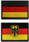 2 Stücke Deutschland Adler Patch Deutsche Militär Flagge Aufnäher mit Verschluss Deutsch Germany Taktisch Patch für Helm T-Shirt Jacke Hosen Kap Draussen Reisen Sammeln