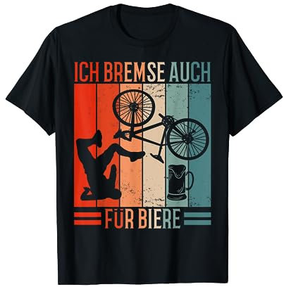 Fahrrad Bier Vintage Radfahrer - Lustiger Spruch Biertrinker T-Shirt