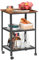 H JINHUI Desserte de Style Industriel, Chariot de Cuisine,Chariot de Service à 3 Niveaux,avec Roues,Vérouillables, Étagère de Cuisine, Structure en Acier, 77 x 40 x 50 cm