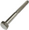 AERZETIX - C59122 - Juego de 10 Tornillos para madera con cabeza hexagonal tirafondos Ø8x90mm autorroscante - DIN 571 - en acero inoxidable A2