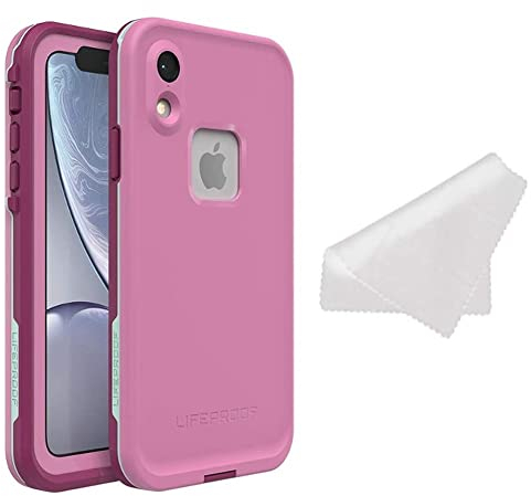 LifeProof FRĒ Series Waterproof Case for iPhone XR (Only) - with Cleaning Cloth - Non-Retail Packaging - Frost Bite (Orchid/Purple Wine/Fair Aqua)