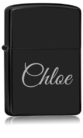 Feuerzeug Schwarz mit Namen - Chloe