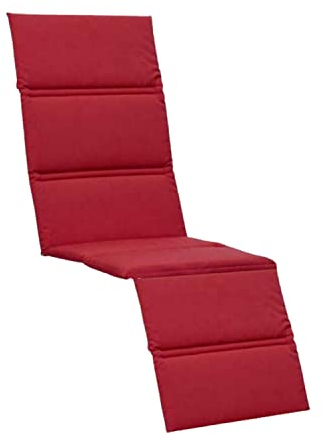 KETTtex Auflage Relaxliege Rot I Gartenliege Polster 160x48x3cm I Trendy Liegenauflage weich & robust I UV-beständige Liege-Auflage I Dessin 2180