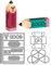 GLOBLELAND 3D Bleistift Geschenkbox Stanzformen Bleistift Thema Dekorationen Prägeschablonen 3D Briefpapier Geschenkbox Vorlage Stanzformen Für Karten-Scrapbooking Und DIY Craft Album Decor