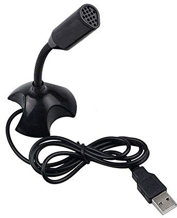 SAYESON USB Computer Microphone, Small Computer Microphone, Plug-and-Play Desktop Notebook PC Laptop Mini Microphone(3 Feet USB Cable) with Adjustable Stand Compatible with Windows/Mac
