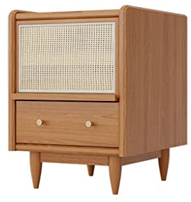 SilteD Nachttisch, Holz, Nachttisch, japanischer Stil, Aufbewahrungsschrank, Wohnzimmer, Schlafzimmer, Nachttisch, Aufbewahrungsschrank, Schubladenregal, Schlafzimmermöbel Present