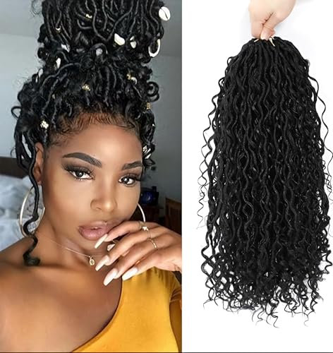 1B, 35cm 14/ RIVER LOCS / 400G / 5 pieces d'extensions de cheveux pour tresses au crochet/par pièce 80G / aspect naturel PREMIUM + BONNET DE DOUCHE, CROCHET ET BIJOUX OFFERT