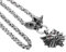 Flongo Wolfskopf Kette Wolf Medallion: Wikinger Halskette Silber Edelstahl Herren Damen massiv Königskette Amulett mit Wolf Anhänger Accessoires
