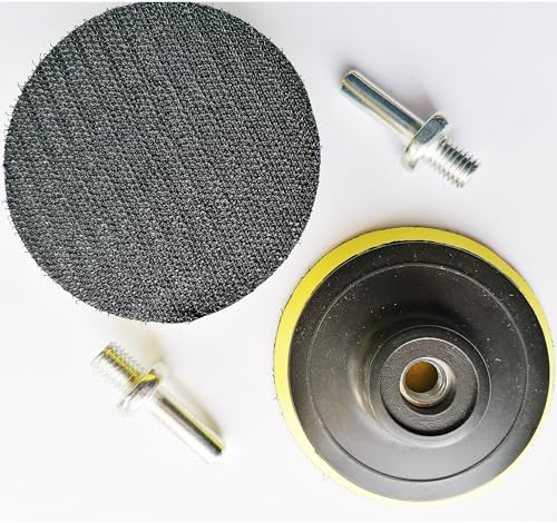 2 x Plateau ponceuse 75 mm. M10 avec pointe pour perceuse