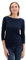 TOM TAILOR Damen Basic T-Shirt mit 3/4-Arm, 11789 - Real Navy Blue 1, XL