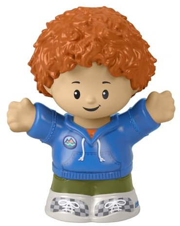 Fisher-Price HBW72 Ersatzteil-Kinderfigur mit lockigem rotem Haar, trägt blaues Sweatshirt, funktioniert auch hervorragend mit anderen Spielsets