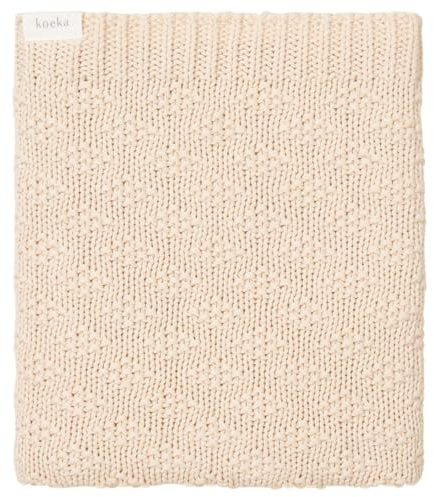 Koeka Babydecke - Baby Strickdecke - Krippendecke - Ungefuttert - Braga - Baumwolle Gestrickt -