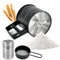 Lainballow Mehlsieb-Set aus Edelstahl, 3-teiliges Mehlsieb-Set mit Puderzuckerstreuer, 3 Tassen, Handpresse, Mehlsieb zum Backen von Kuchen, Cupcakes, Gebäck, Keksen, Kuchen und Desserts