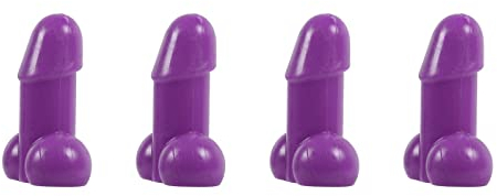 Generic Funny Penis Valve Stem Caps 4 Stück Abdeckbolzen Auto Rad Reifen Luftventilschaft Kappen Abdeckung Zubehör Reifenventilkappen Ventilkappen Autoventil für LKWs Fahrräder Motorräder (Lila)